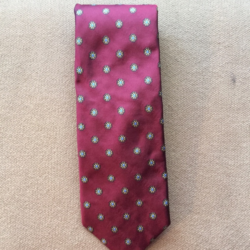 Brooks Brothers Wine floral print Tie